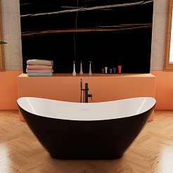 Frank Акриловая ванна 170х75 F6107 black/white – фотография-2